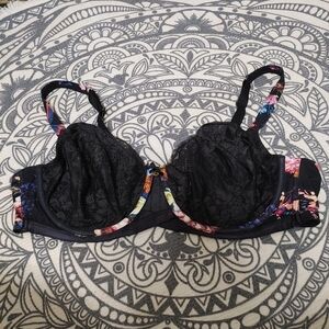 CACIQUE Floral Lace Bra Size 46c